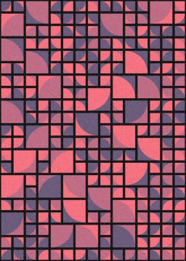 Soyut Geometrik Desen üretken hesaplama sanatı çizimi