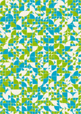 Soyut Geometrik Desen üretken hesaplama sanatı çizimi