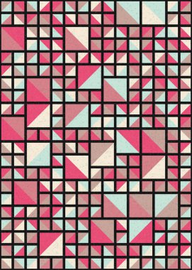 Soyut Geometrik Desen üretken hesaplama sanatı çizimi 