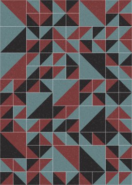 Soyut Geometrik Desen üretken hesaplama sanatı çizimi 