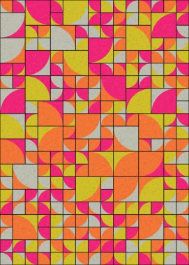 Soyut Geometrik Desen üretken hesaplama sanatı çizimi