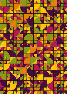 Soyut Geometrik Desen üretken hesaplama sanatı çizimi