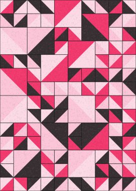 Soyut Geometrik Desen üretken hesaplama sanatı çizimi 