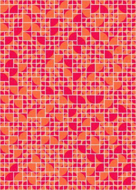 Soyut Geometrik Desen üretken hesaplama sanatı çizimi 