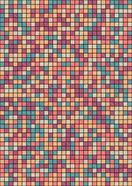 Soyut Geometrik Desen üretken hesaplama sanatı çizimi