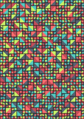 Soyut Geometrik Desen üretken hesaplama sanatı çizimi 