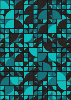 Soyut Geometrik Desen üretken hesaplama sanatı çizimi 