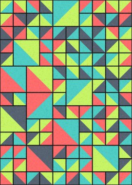 Soyut Geometrik Desen üretken hesaplama sanatı çizimi