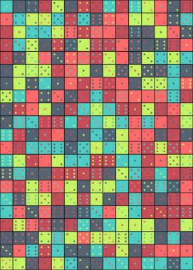 Soyut Geometrik Desen üretken hesaplama sanatı çizimi