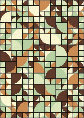 Soyut Geometrik Desen üretken hesaplama sanatı çizimi