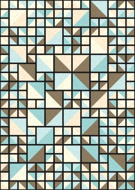 Soyut Geometrik Desen üretken hesaplama sanatı çizimi 