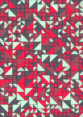 Soyut Geometrik Desen üretken hesaplama sanatı çizimi