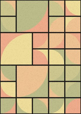 Soyut Geometrik Desen üretken hesaplama sanatı çizimi