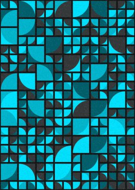 Soyut Geometrik Desen üretken hesaplama sanatı çizimi