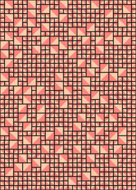 Soyut Geometrik Desen üretken hesaplama sanatı çizimi 
