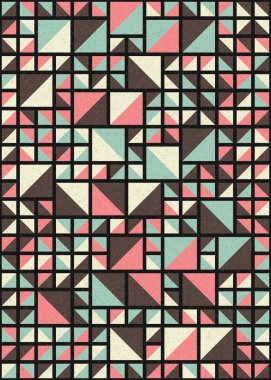 Soyut Geometrik Desen üretken hesaplama sanatı çizimi