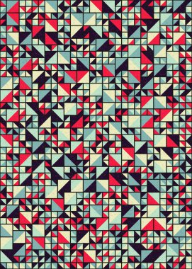 Soyut Geometrik Desen üretken hesaplama sanatı çizimi 