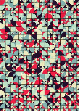 Soyut Geometrik Desen üretken hesaplama sanatı çizimi