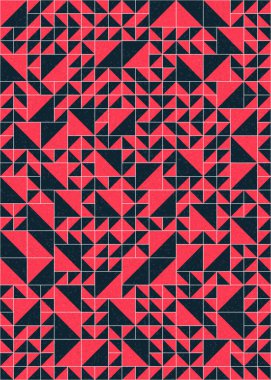 Soyut Geometrik Desen üretken hesaplama sanatı çizimi