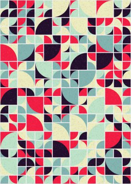 Soyut Geometrik Desen üretken hesaplama sanatı çizimi