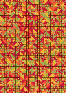 Soyut Geometrik Desen üretken hesaplama sanatı çizimi