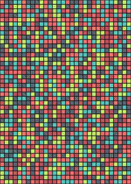 Soyut Geometrik Desen üretken hesaplama sanatı çizimi