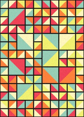 Soyut Geometrik Desen üretken hesaplama sanatı çizimi