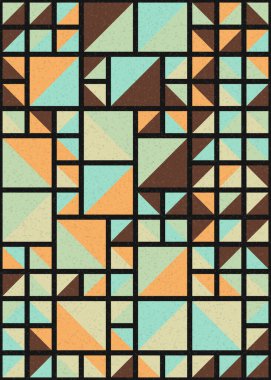 Soyut Geometrik Desen üretken hesaplama sanatı çizimi