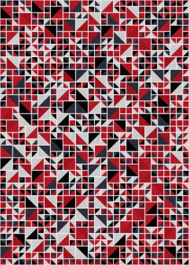 Soyut Geometrik Desen üretken hesaplama sanatı çizimi