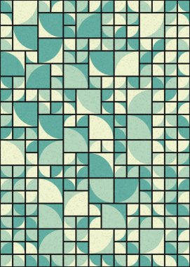 Soyut Geometrik Desen üretken hesaplama sanatı çizimi