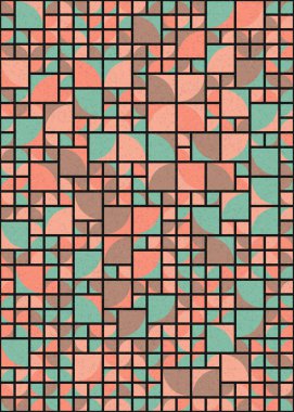 Soyut Geometrik Desen üretken hesaplama sanatı çizimi