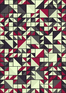 Soyut Geometrik Desen üretken hesaplama sanatı çizimi