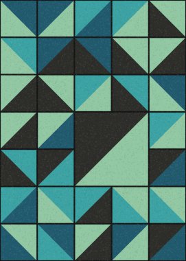 Soyut Geometrik Desen üretken hesaplama sanatı çizimi