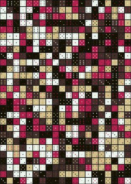 Soyut Geometrik Desen üretken hesaplama sanatı çizimi