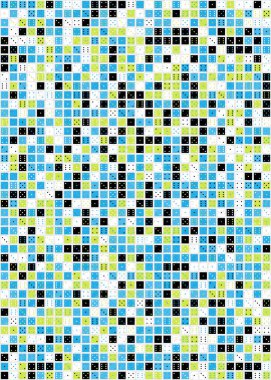 Soyut Geometrik Desen üretken hesaplama sanatı çizimi