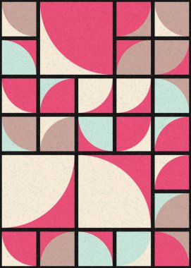 Soyut Geometrik Desen üretken hesaplama sanatı çizimi