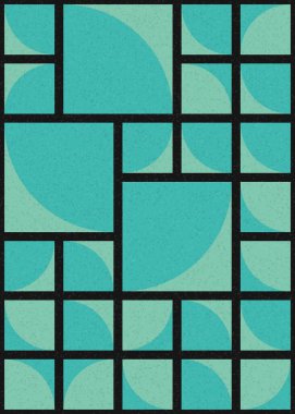 Soyut Geometrik Desen üretken hesaplama sanatı çizimi