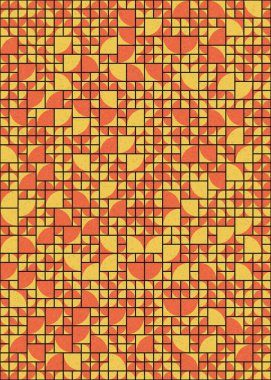 Soyut Geometrik Desen üretken hesaplama sanatı çizimi