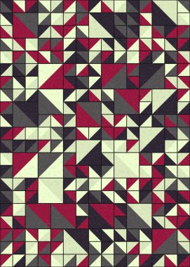 Soyut Geometrik Desen üretken hesaplama sanatı çizimi