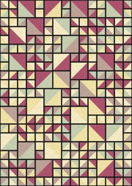 Soyut Geometrik Desen üretken hesaplama sanatı çizimi