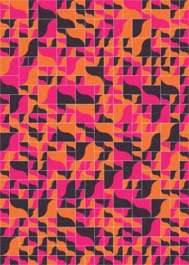 Soyut Geometrik Desen üretken hesaplama sanatı çizimi