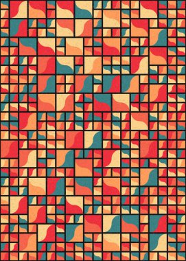 Soyut Geometrik Desen üretken hesaplama sanatı çizimi