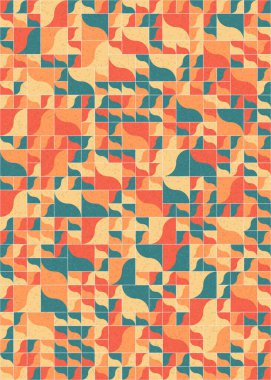 Soyut Geometrik Desen üretken hesaplama sanatı çizimi