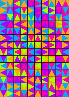 Soyut Geometrik Desen üretken hesaplama sanatı çizimi