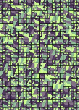 Soyut Geometrik Desen üretken hesaplama sanatı çizimi