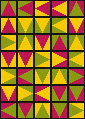 Soyut Geometrik Desen üretken hesaplama sanatı çizimi