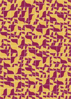 Soyut Geometrik Desen üretken hesaplama sanatı çizimi