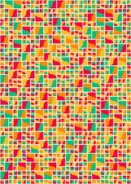 Soyut Geometrik Desen üretken hesaplama sanatı çizimi