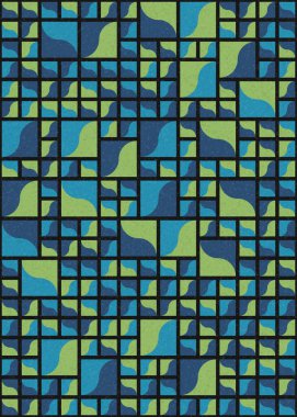 Soyut Geometrik Desen üretken hesaplama sanatı çizimi