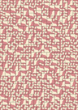 Soyut Geometrik Desen üretken hesaplama sanatı çizimi